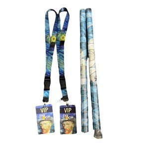 VAN GOGH lot of two lanyards and two self portrait posters NEW
